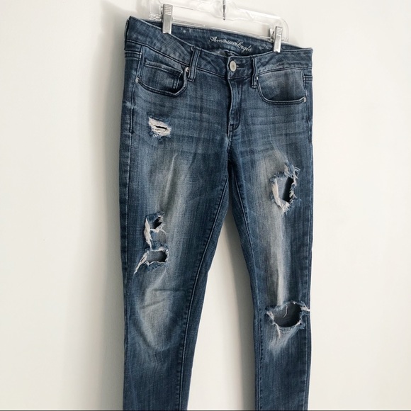 American Eagle Women’s Distressed Skinny Jeans 6 - Picture 9 of 16